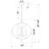 Crystorama Odelle 20'' Chandelier - Product Dimensions