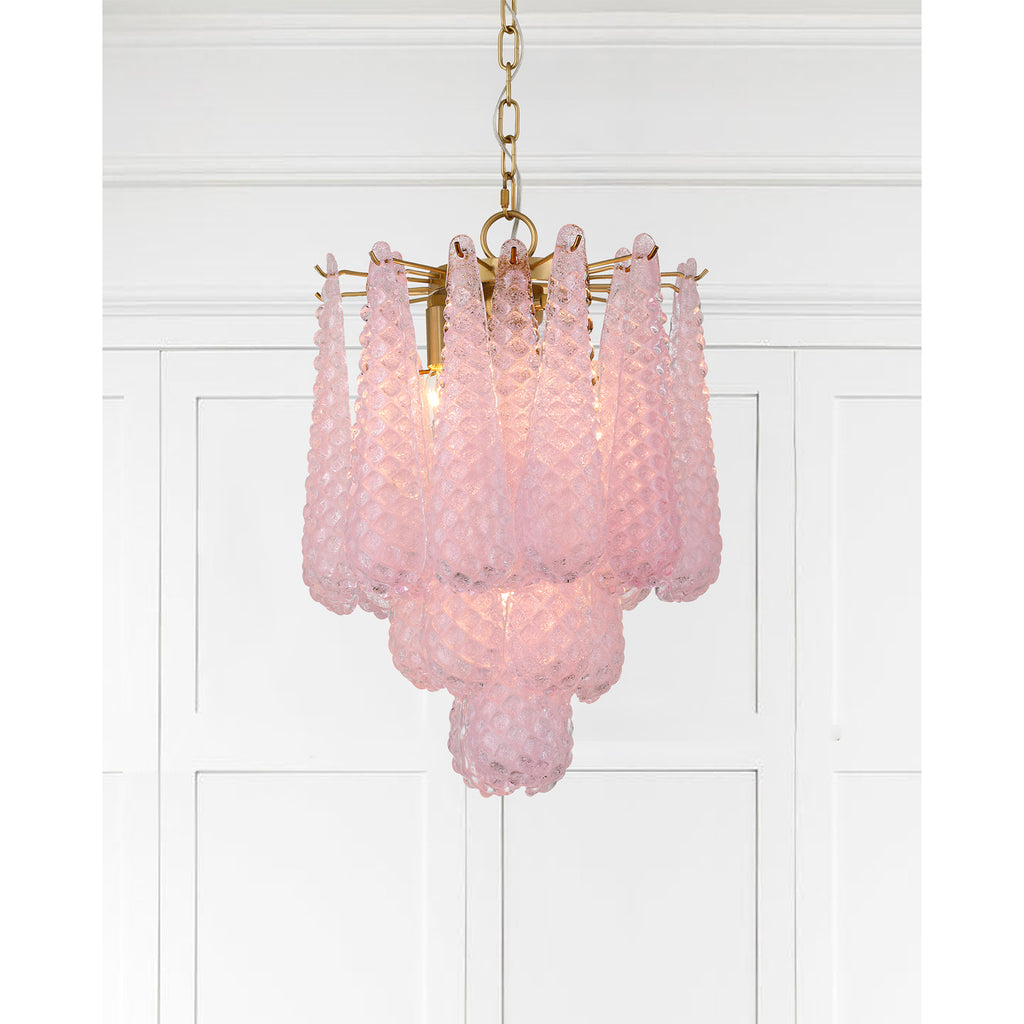 Crystorama Ollie 14.25'' Chandelier in Aged Brass - Lifestyle View