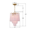 OLL-6004-AG-BH Ollie 14.25'' Chandelier | Dimensions Image