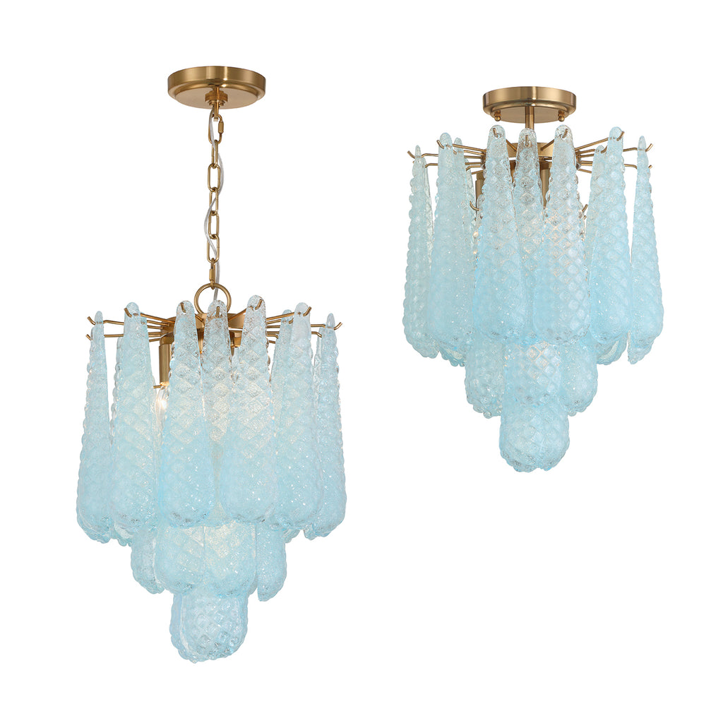 OLL-6004-AG-BL_CEILING Ollie 14.25'' Semi Flush Mount | Alternate Image