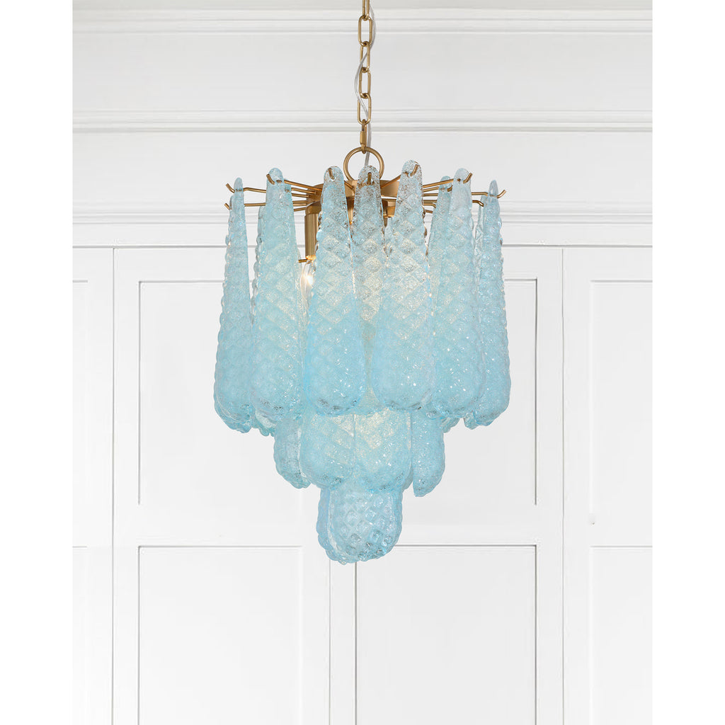 Crystorama Ollie 14.25'' Chandelier in Aged Brass - Lifestyle View