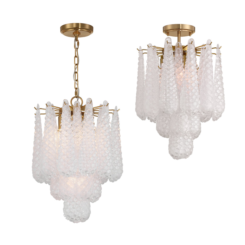 OLL-6004-AG-CL_CEILING Ollie 14.25'' Semi Flush Mount | Alternate Image