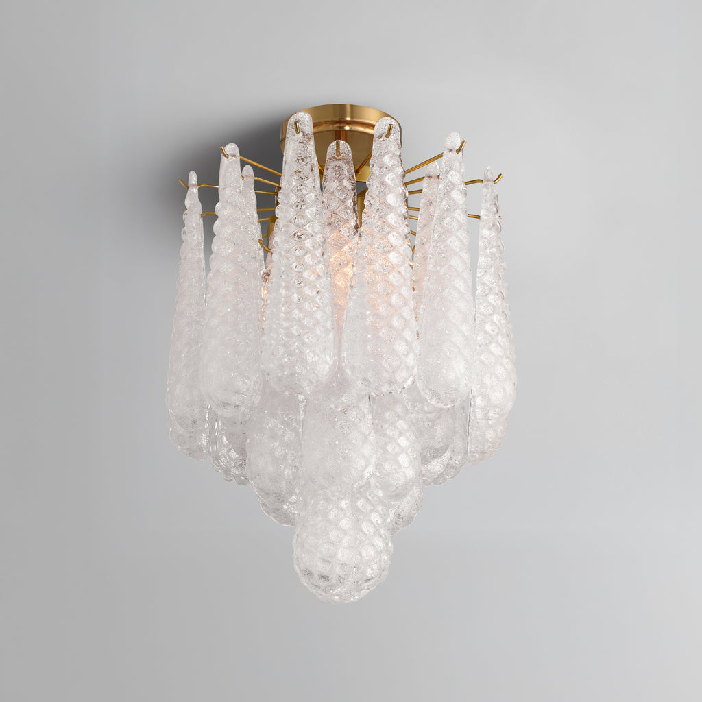 OLL-6004-AG-CL_CEILING Ollie 14.25'' Semi Flush Mount | Lifestyle Image