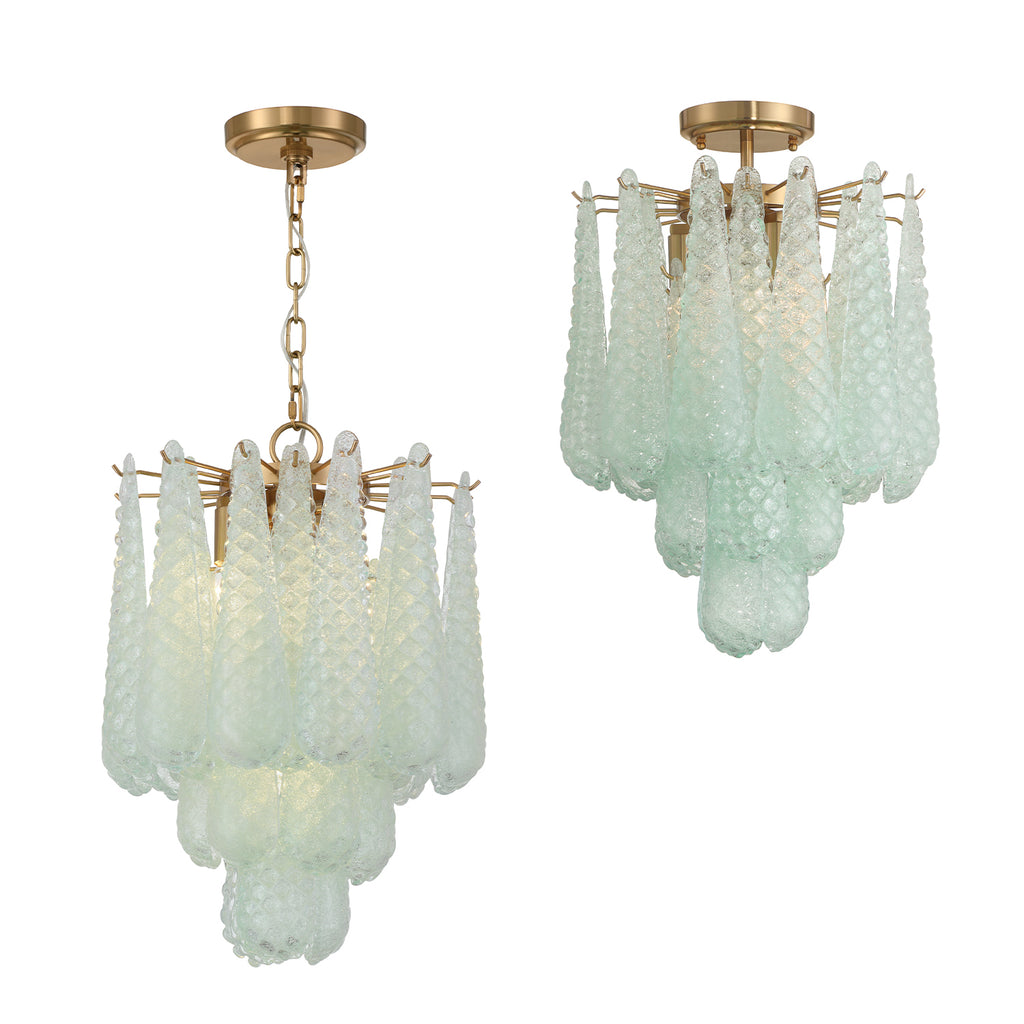 OLL-6004-AG-GR_CEILING Ollie 14.25'' Semi Flush Mount | Alternate Image