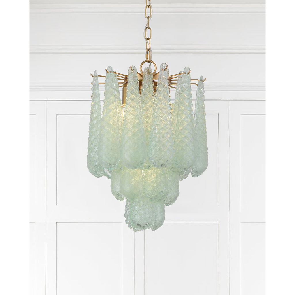 Crystorama Ollie 14.25'' Chandelier in Aged Brass - Lifestyle View
