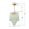 OLL-6004-AG-GR Ollie 14.25'' Chandelier | Dimensions Image