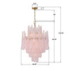 OLL-6006-AG-BH Ollie 26.25'' Chandelier | Dimensions Image
