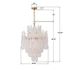 OLL-6006-AG-CL Ollie 26.25'' Chandelier | Dimensions Image