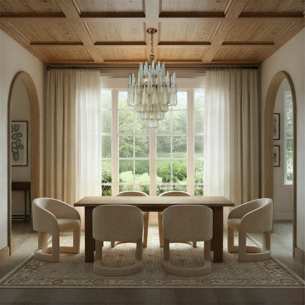 OLL-6006-AG-GR Ollie 26.25'' Chandelier | Lifestyle Image