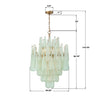 OLL-6006-AG-GR Ollie 26.25'' Chandelier | Dimensions Image