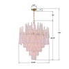 OLL-6008-AG-BH Ollie 21 Light Chandelier | Dimensions Image