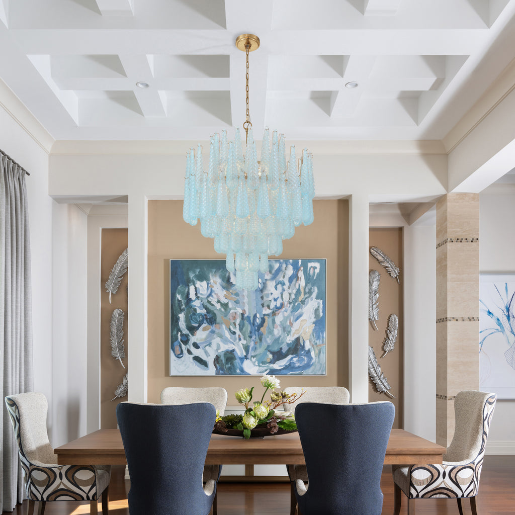 OLL-6008-AG-BL Ollie 33.25'' Chandelier | Lifestyle Image
