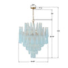 OLL-6008-AG-BL Ollie 21 Light Chandelier | Dimensions Image