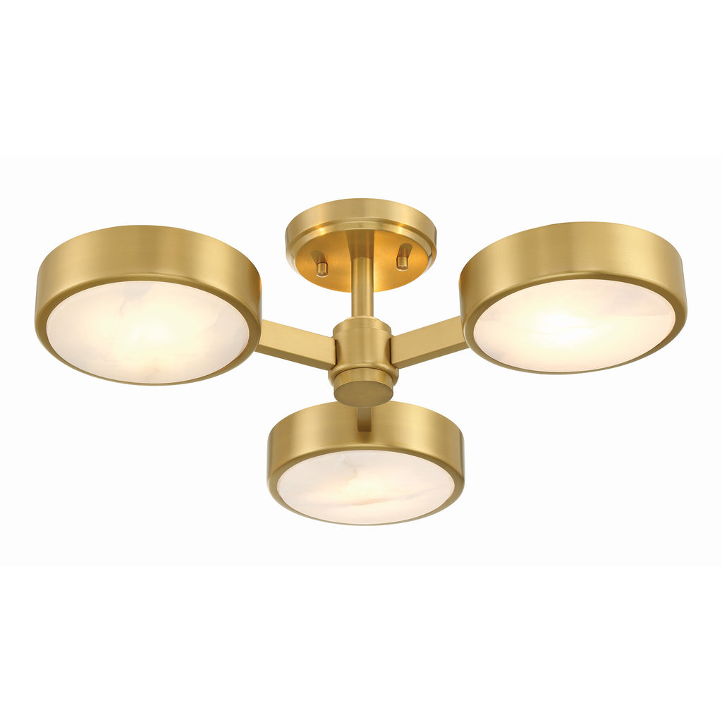 Crystorama Orson 22.5'' Semi Flush Mount in Modern Gold - Additional View