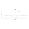 Crystorama Orson 22.5'' Semi Flush Mount - Product Dimensions