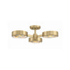 Crystorama Orson 22.5'' Semi Flush Mount in Modern Gold - Front View
