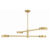 Crystorama Orson 54'' Linear Chandelier in Modern Gold - Front View