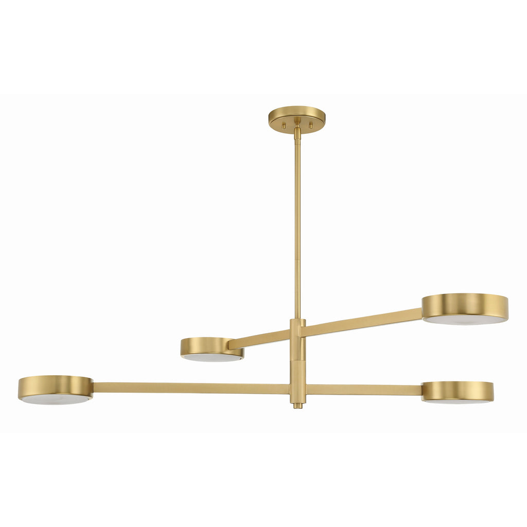Crystorama Orson 54'' Linear Chandelier in Modern Gold - Additional View