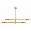 Crystorama Orson 54'' Linear Chandelier in Modern Gold - Additional View