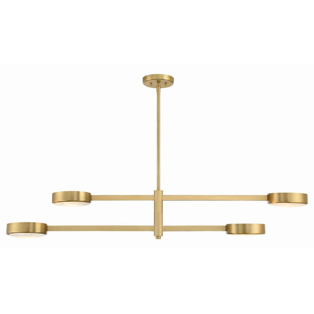 Crystorama Orson 54'' Linear Chandelier in Modern Gold - Additional View