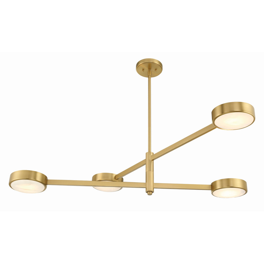 Crystorama Orson 54'' Linear Chandelier in Modern Gold - Additional View