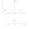 Crystorama Orson 54'' Linear Chandelier - Product Dimensions