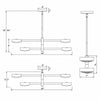 Crystorama Orson 54'' Linear Chandelier - Product Dimensions