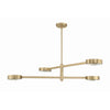 Crystorama Orson 54'' Linear Chandelier in Modern Gold - Additional View