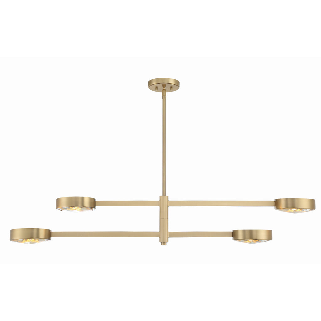Crystorama Orson 54'' Linear Chandelier in Modern Gold - Additional View