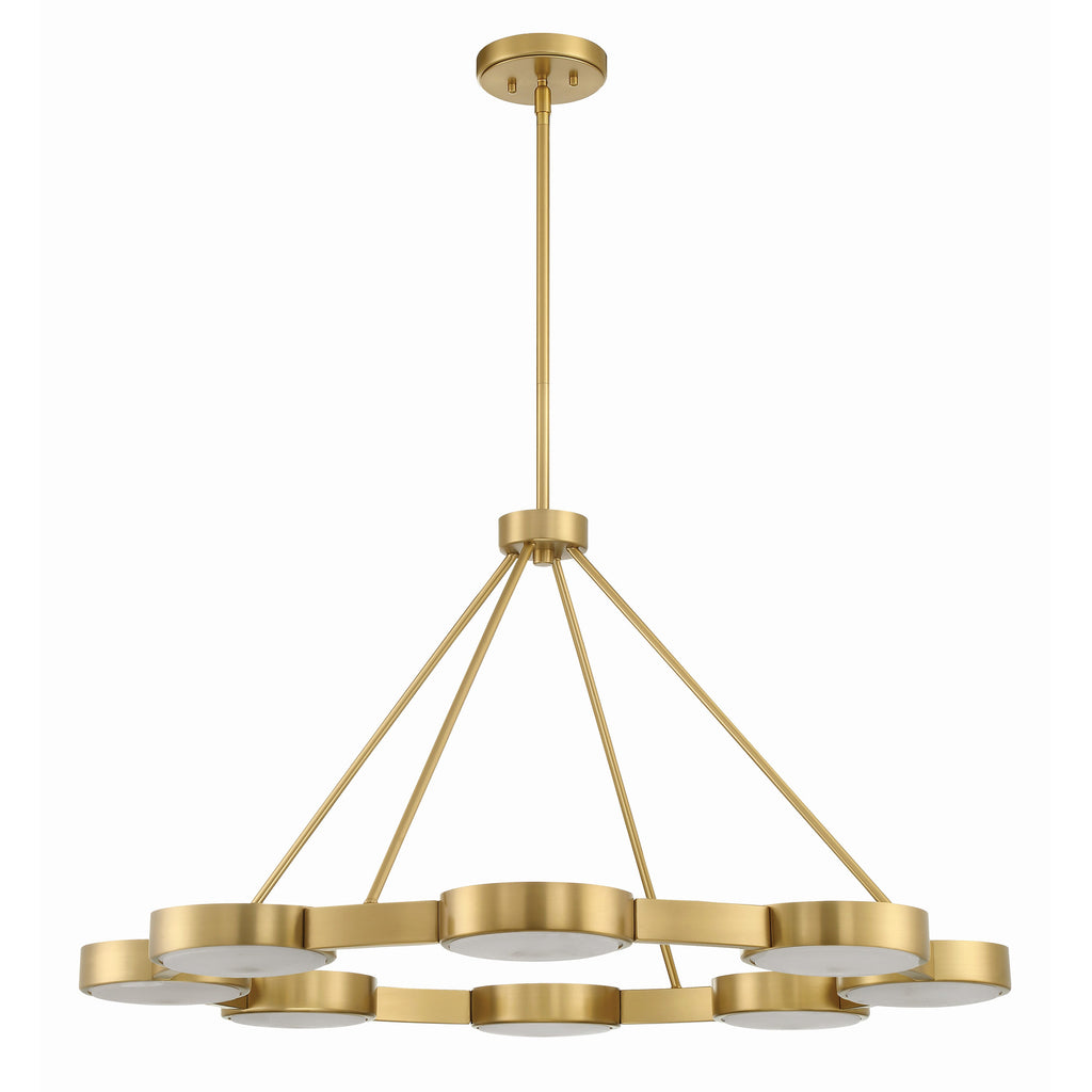 Crystorama Orson 38.5'' Chandelier in Modern Gold - Additional View