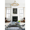 Crystorama Orson 38.5'' Chandelier in Modern Gold - Lifestyle View
