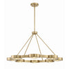 Crystorama Orson 38.5'' Chandelier in Modern Gold - Front View