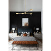 Crystorama Orson 38.5'' Chandelier in Modern Gold - Lifestyle View