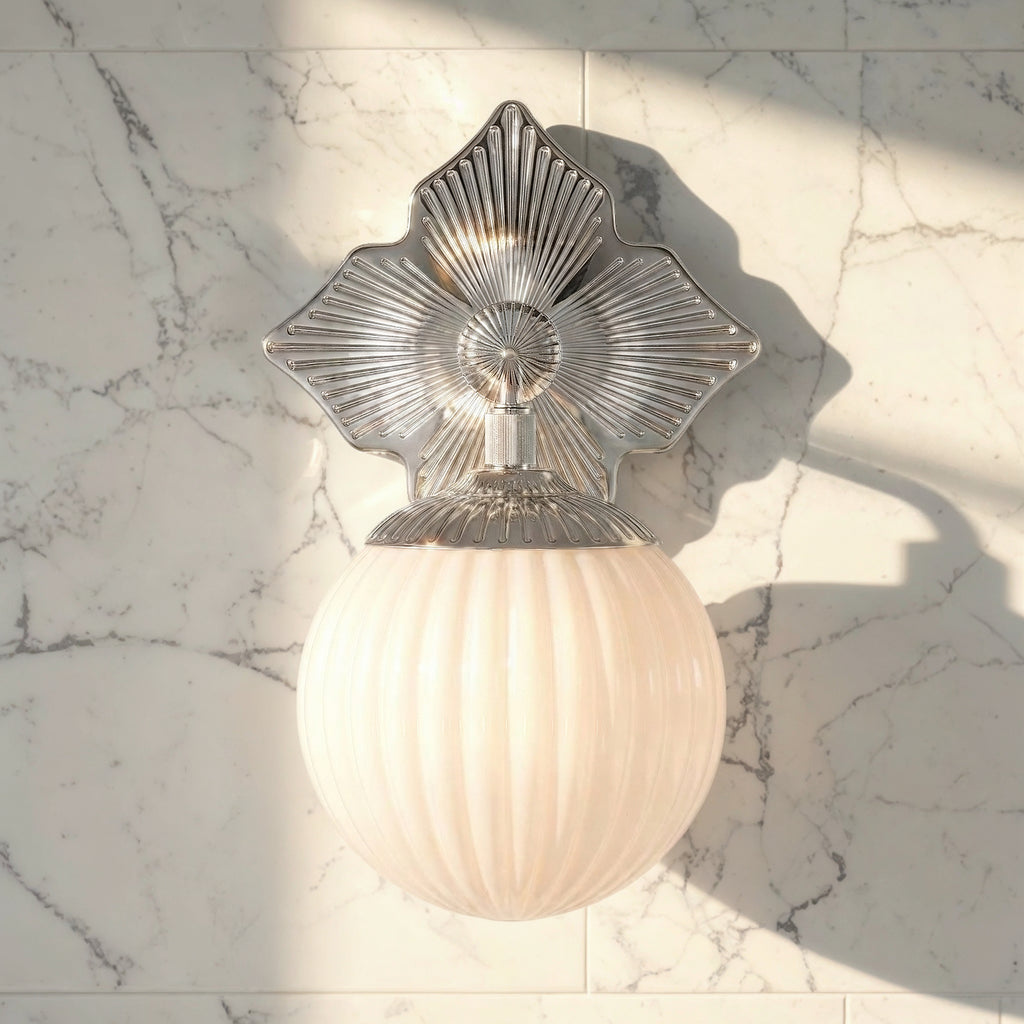 ORY-1001-PN-WH Orly 7.5'' Sconce | Lifestyle Image
