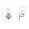 ORY-1001-PN-WH Orly 7.5'' Sconce | Dimensions Image
