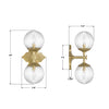 ORY-1002-AG-CL Orly 7.5'' Sconce | Dimensions Image