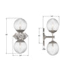 ORY-1002-PN-CL Orly 7.5'' Sconce | Dimensions Image