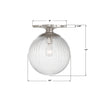 ORY-1003-PN-CL Orly 10'' Semi Flush Mount | Dimensions Image