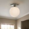 ORY-1003-PN-WH Orly 10'' Semi Flush Mount | Lifestyle Image