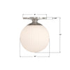 ORY-1003-PN-WH Orly 10'' Semi Flush Mount | Dimensions Image