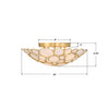 PAL-524-GA Palla 16'' Semi Flush Mount | Dimensions Image