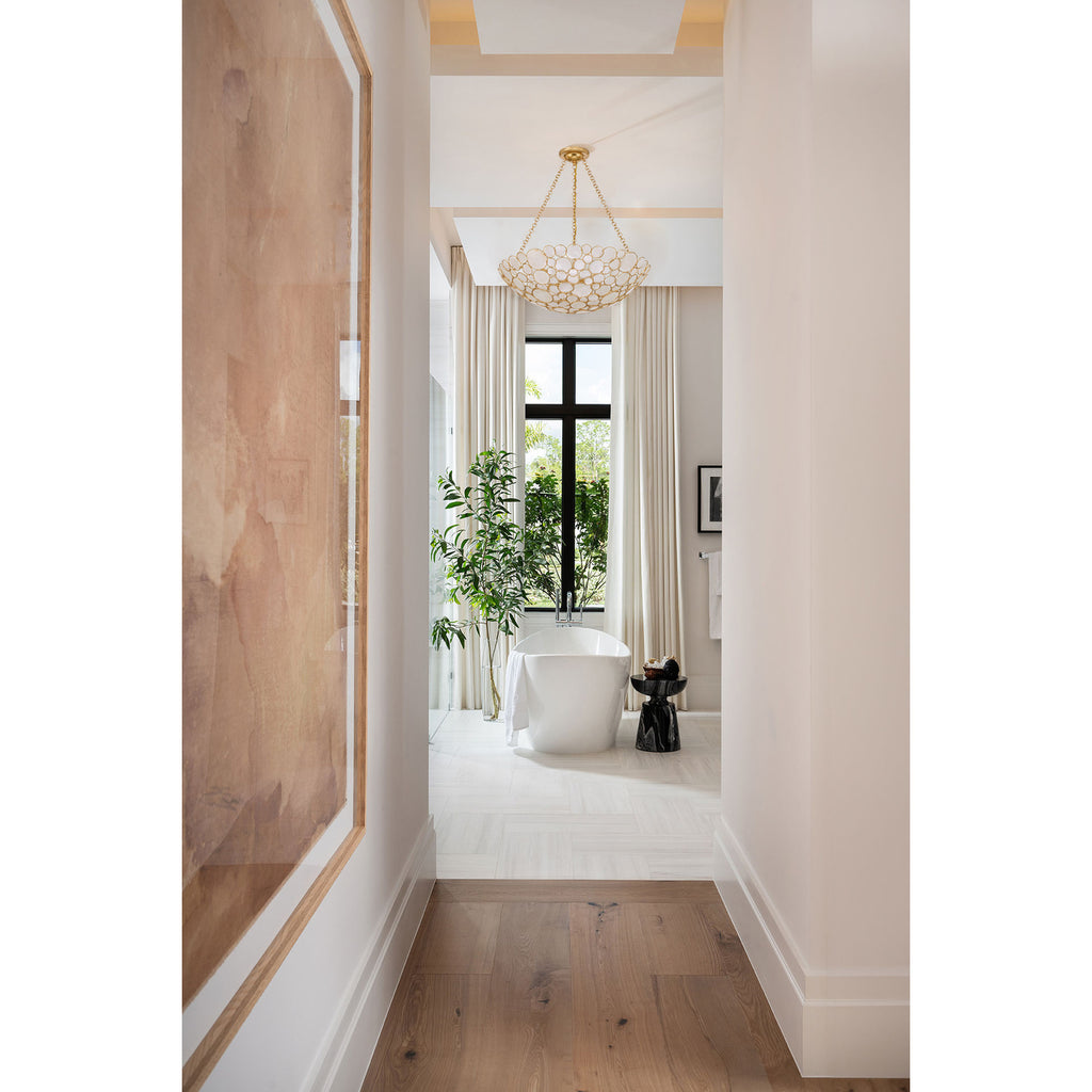 Crystorama Palla 24.5'' Chandelier in Antique Gold - Lifestyle View