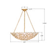 PAL-525-GA Palla 24.5'' Chandelier | Dimensions Image