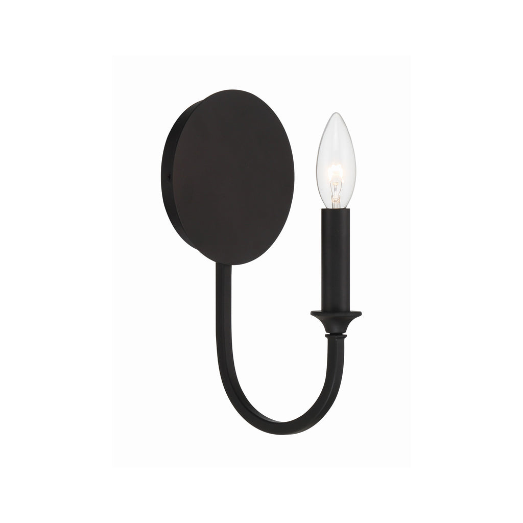 Crystorama Payton 5.5'' Sconce in Black Forged - Additional View