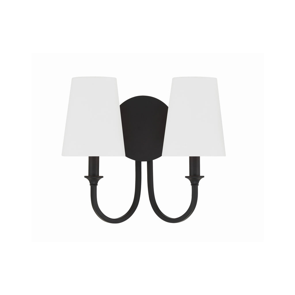 Crystorama Payton 13.5'' Sconce in Black Forged - Additional View