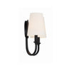 Crystorama Payton 13.5'' Sconce in Black Forged - Additional View