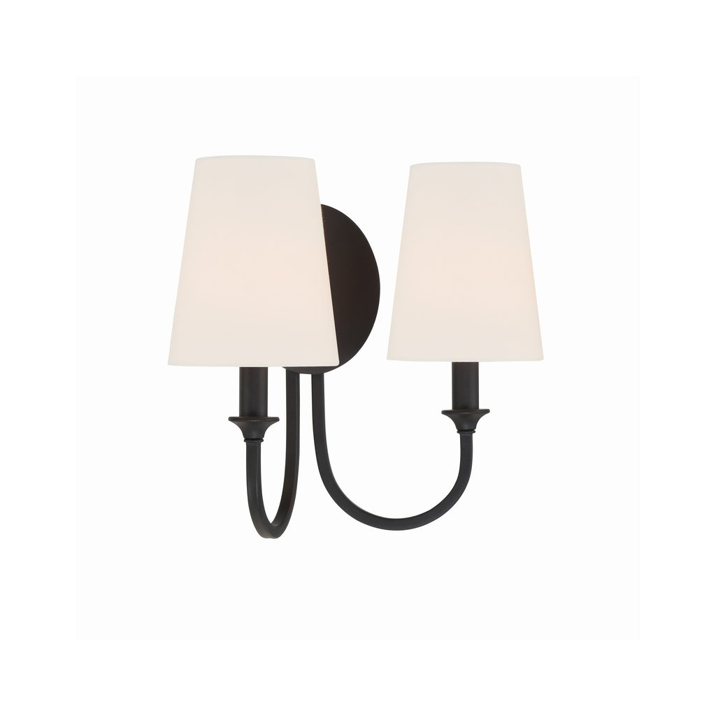Crystorama Payton 13.5'' Sconce in Black Forged - Additional View