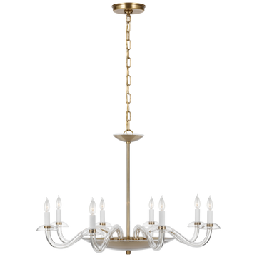 Clear Glass and Hand-Rubbed Antique Brass