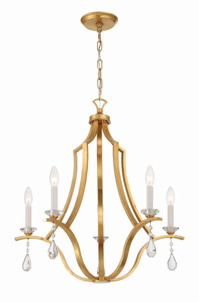 PER-10405-GA Perry 5 Light Chandelier | Main Image