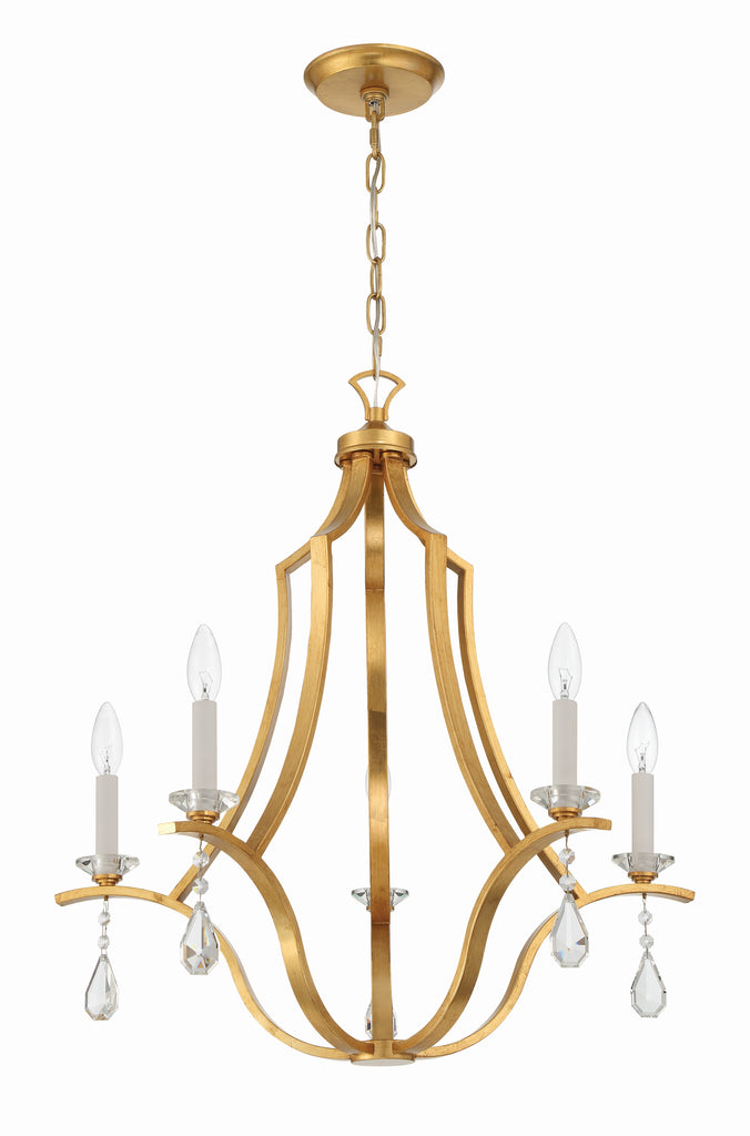 PER-10405-GA Perry 5 Light Chandelier | Alternate Image